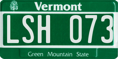 VT license plate LSH073
