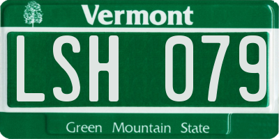VT license plate LSH079