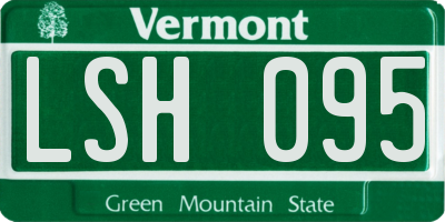 VT license plate LSH095