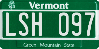 VT license plate LSH097