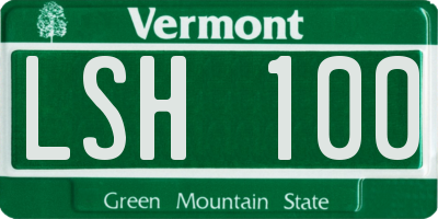VT license plate LSH100