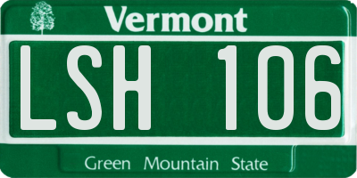 VT license plate LSH106