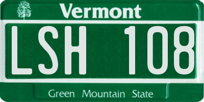 VT license plate LSH108