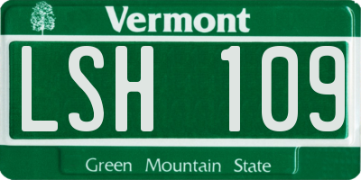 VT license plate LSH109