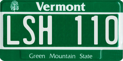 VT license plate LSH110