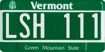 VT license plate LSH111