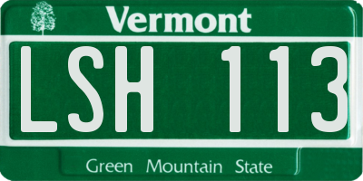 VT license plate LSH113