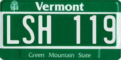 VT license plate LSH119