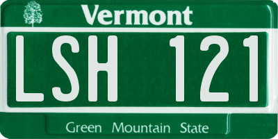 VT license plate LSH121