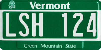 VT license plate LSH124