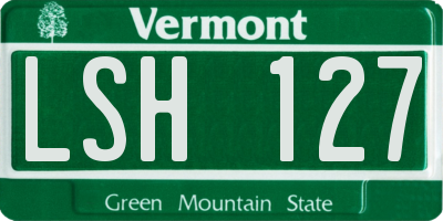 VT license plate LSH127