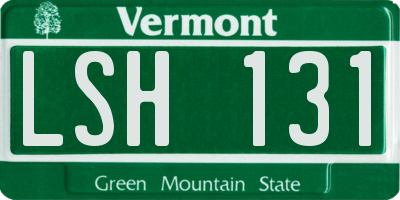 VT license plate LSH131