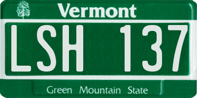 VT license plate LSH137