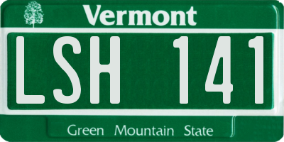 VT license plate LSH141