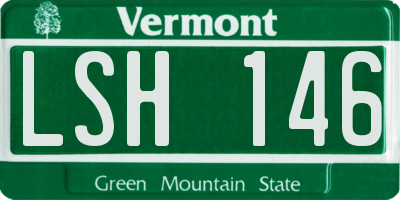 VT license plate LSH146