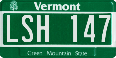 VT license plate LSH147