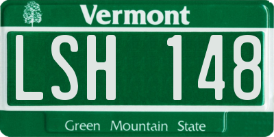 VT license plate LSH148