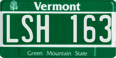 VT license plate LSH163