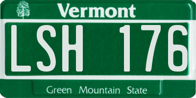 VT license plate LSH176