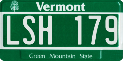 VT license plate LSH179