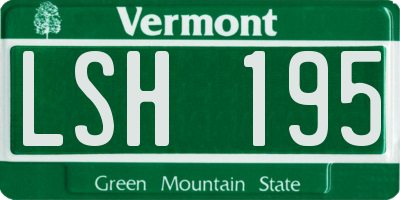 VT license plate LSH195