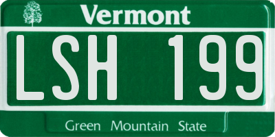 VT license plate LSH199