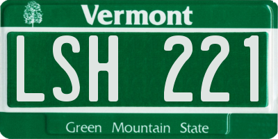VT license plate LSH221