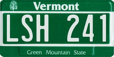 VT license plate LSH241