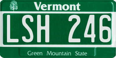 VT license plate LSH246