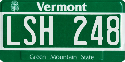 VT license plate LSH248