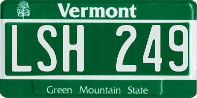 VT license plate LSH249