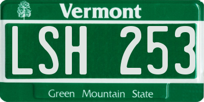 VT license plate LSH253