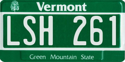 VT license plate LSH261