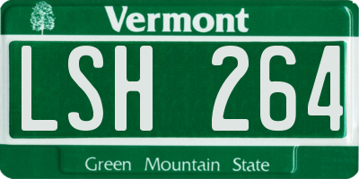 VT license plate LSH264