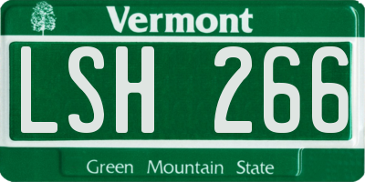 VT license plate LSH266