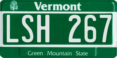 VT license plate LSH267
