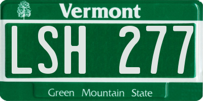 VT license plate LSH277