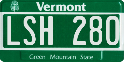 VT license plate LSH280