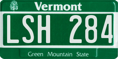 VT license plate LSH284