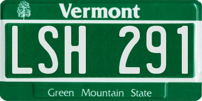 VT license plate LSH291