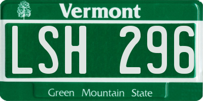 VT license plate LSH296