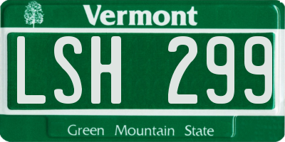 VT license plate LSH299