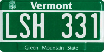 VT license plate LSH331