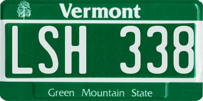 VT license plate LSH338