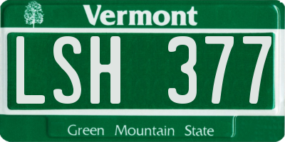 VT license plate LSH377