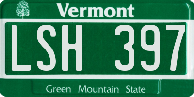 VT license plate LSH397