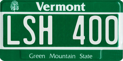 VT license plate LSH400