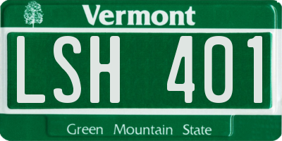 VT license plate LSH401