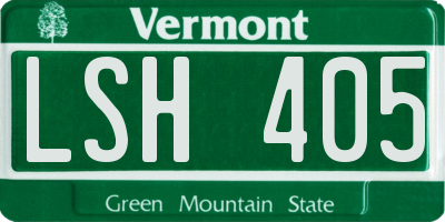 VT license plate LSH405