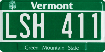 VT license plate LSH411
